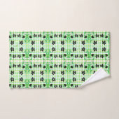 Blanc Bleu Et Vert Plat (Serviette à main)