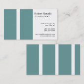 Blanc bleu moderne Consultant Carte de visite (Devant / Derrière)