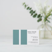 Blanc bleu moderne Consultant Carte de visite (Debout devant)