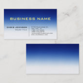 Blanc Bleu tendance élégant Carte de visite consul (Devant / Derrière)