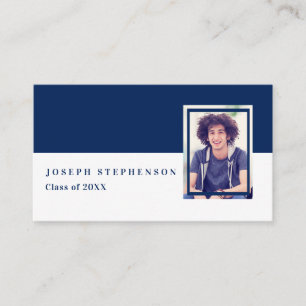 Blanc Blue Graduation Photo Insérer les cartes d
