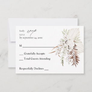 Blanc Boho Floral sans RSVP 2 repas
