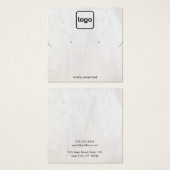 Blanc Bois Ajouter Logo Collier Elevage Carte d'af (Devant & derrière)