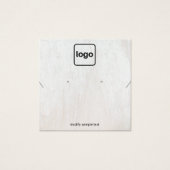 Blanc Bois Ajouter Logo Collier Elevage Carte d'af (Devant)