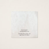 Blanc Bois Ajouter Logo Collier Elevage Carte d'af (Dos)