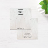 Blanc Bois Ajouter Logo Collier Elevage Carte d'af (Bureau)