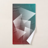 Blanc bordeaux turquoise (Serviette à main)