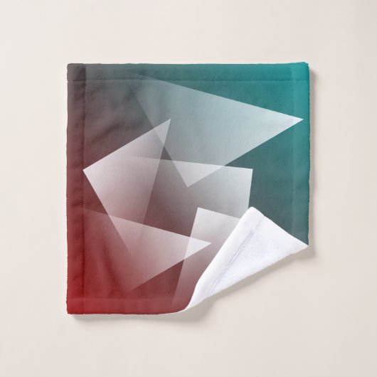 Blanc bordeaux turquoise (Gant de toilette)