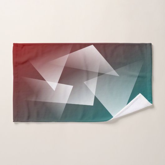 Blanc bordeaux turquoise (Serviette à main)