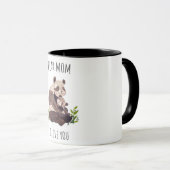 Blanc Brown Cute Panda Chère maman Mug (Devant droit)