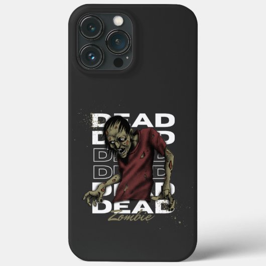 Blanc Brown mort Zombie iPhone 13 Pro Max Coques (Verso)