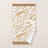 Blanc Brown poster de animal (Serviette à main)