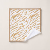 Blanc Brown poster de animal (Gant de toilette)