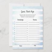 Blanc Bunny Bleu Devine Leur Carte De Jeu Age (Devant)