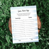 Blanc Bunny Bleu Devine Leur Carte De Jeu Age