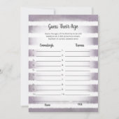 Blanc Bunny Purple Devine Leur Carte De Jeu D'Âge (Devant)