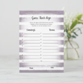 Blanc Bunny Purple Devine Leur Carte De Jeu D'Âge (Debout devant)