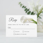 Blanc Calla Lilies Mariage Floral RSVP (Debout devant)