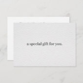 BLANC | Carte cadeau Elegant Leather Look (Devant / Derrière)