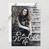 Blanc C'est une merveilleuse carte photo de Noël (Devant / Derrière)