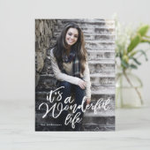 Blanc C'est une merveilleuse carte photo de Noël (Debout devant)