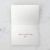 Blanc chic de carte de guirlande de Noël sur (Intérieur)