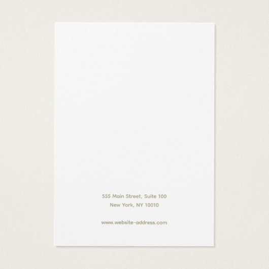 Blanc clair Ajouter votre carte d'affichage d'orei (Dos)