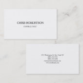Blanc clair attrayant Carte de visite à deux côtés (Devant / Derrière)