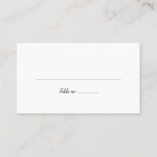 Blanc clair avec le numéro de tableau noir Cartes  (Devant)