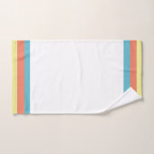 Blanc classique avec Turquoise, Coral Jaune Trim (Serviette à main)