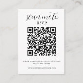 Blanc | Code QR | Carte de réponse de mariage à jo (Devant)
