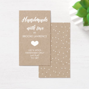 Blanc Coeur fait main avec papier Kraft d'amour
