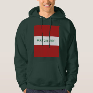 Blanc construit différemment Logo Box Vert Sweat à