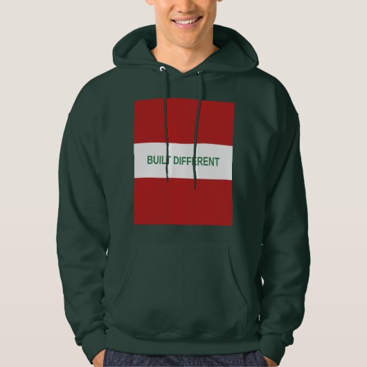 Blanc construit différemment Logo Box Vert Sweat à (Devant)