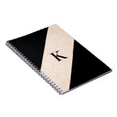 Blanc Crème Batik Noir Monogramme Carnet (Côté Droit)