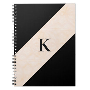 Blanc Crème Batik Noir Monogramme Carnet