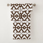 Blanc crémeux et Brown Marocain Boho Chic Motif (En situation)