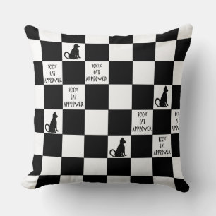 Blanc CricketDiane de noir de coussin de chat de