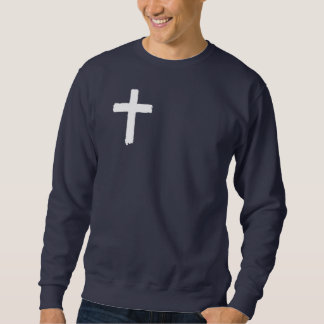 blanc-croix, sweatshirt de 14:6 de John (bleu