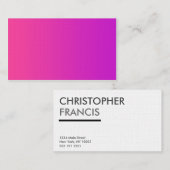 Blanc dans le carte de visite rose avant (Devant / Derrière)