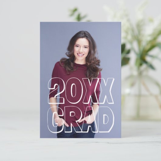 Blanc de caractères gras - faire-part de (Debout devant)