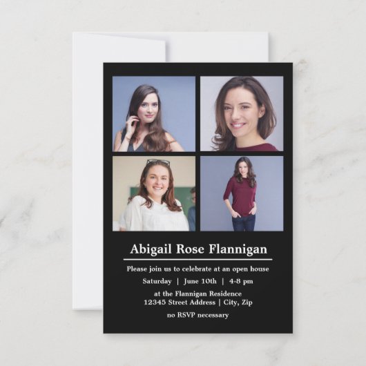 Blanc de caractères gras - faire-part de (Dos)