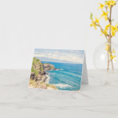 Blanc de carte de note de la côte | de Maui à (Fleur jaune)