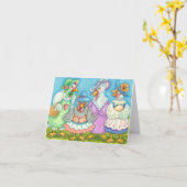 Blanc de CARTE de NOTE de PARTIE de POULE du (Fleur jaune)