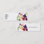 Blanc de carte de profil d'amusement d'orchidée (Devant / Derrière)