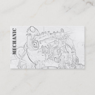 Blanc de carte de visite de mécanicien de carré
