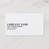 Blanc de carte de visite de mécanicien de carré de (Dos)