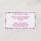 Blanc de carte de visite de rectangle de rose de (Dos)