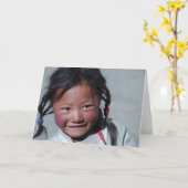 Blanc de Carte pour notes de fille de base de (Fleur jaune)