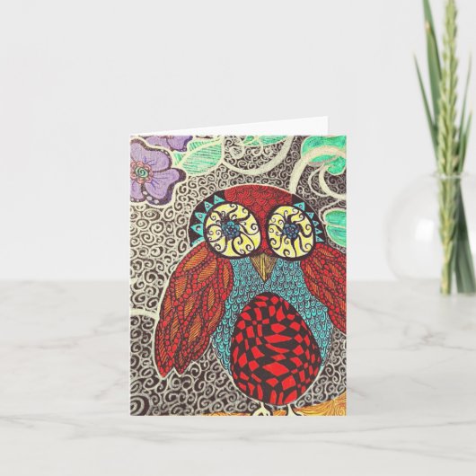 blanc de cartes pour notes de hibou (Devant)